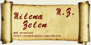 Milena Zelen vizit kartica